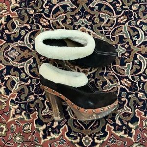 Miu Miu platform clog heels